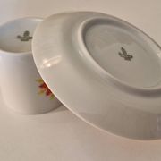 Coffee set 4 cups and saucers, vintage porcelain 1970