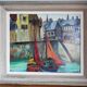 Old oil painting on panel signed