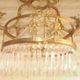 bronze and brass chandelier with 6 arms from the early 20th century