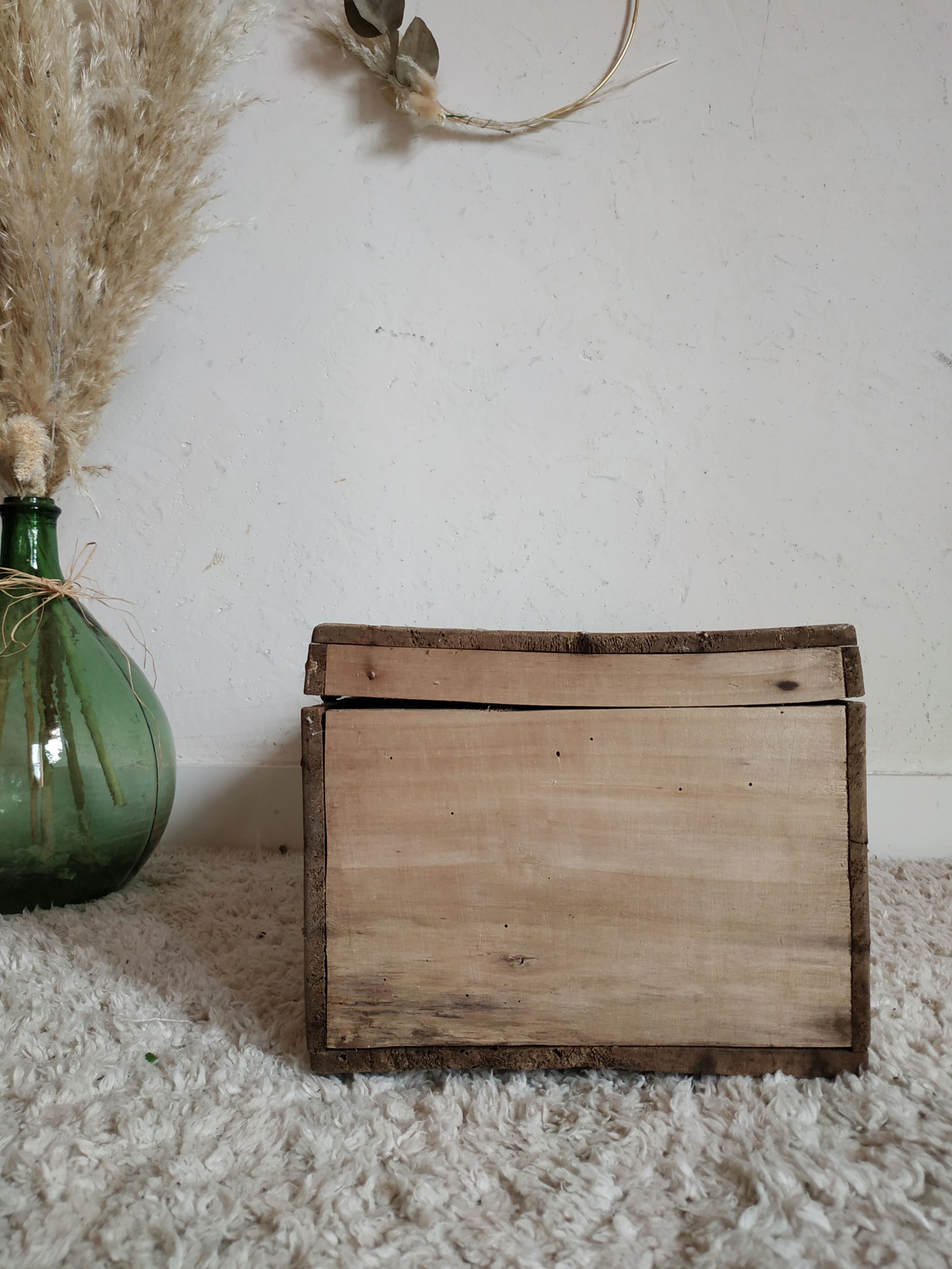 Old raw wooden box
