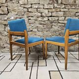 Paire de chaises fauteuils scandinave vintage 1970