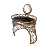 Vintage rattan dressing table from the 60s