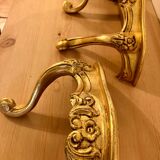 Pair of gilded wall shelves