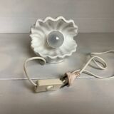 White scallop shell lamp