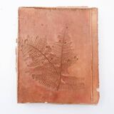 Set of 3 terracotta Books "Fond d'Atelier" N.Lebrun - Belgium 1980s