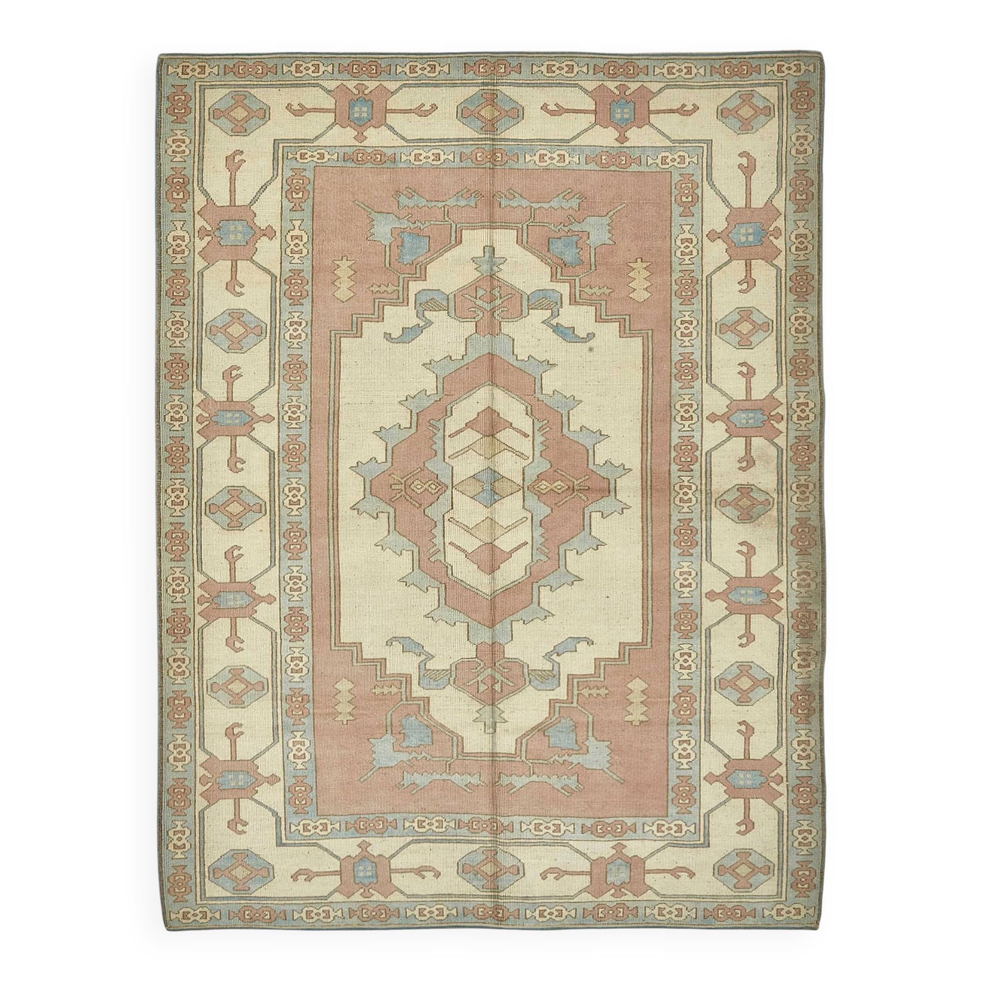 Turkish Vintage Anatolian Rug 222 cm x 285 cm