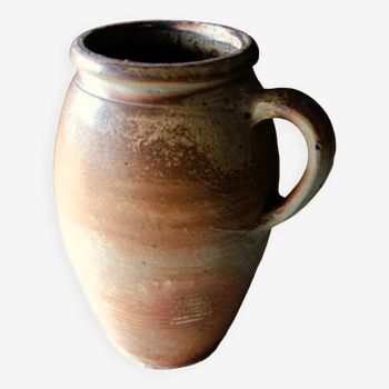 Pot à confit. énorme, grand pot en grès antique français.