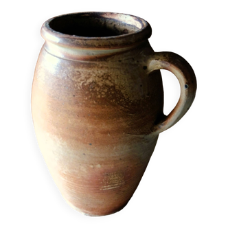 Confit pot. huge, tall, french antique stoneware pot.