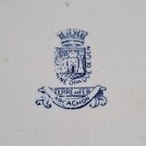 Oval serving dish in iron earth