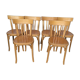 Ensemble de 6 chaises Baumann bistrot en bois clair