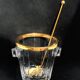 Ice bucket, moulded crystal made in Belgium by Val Saint Lambert