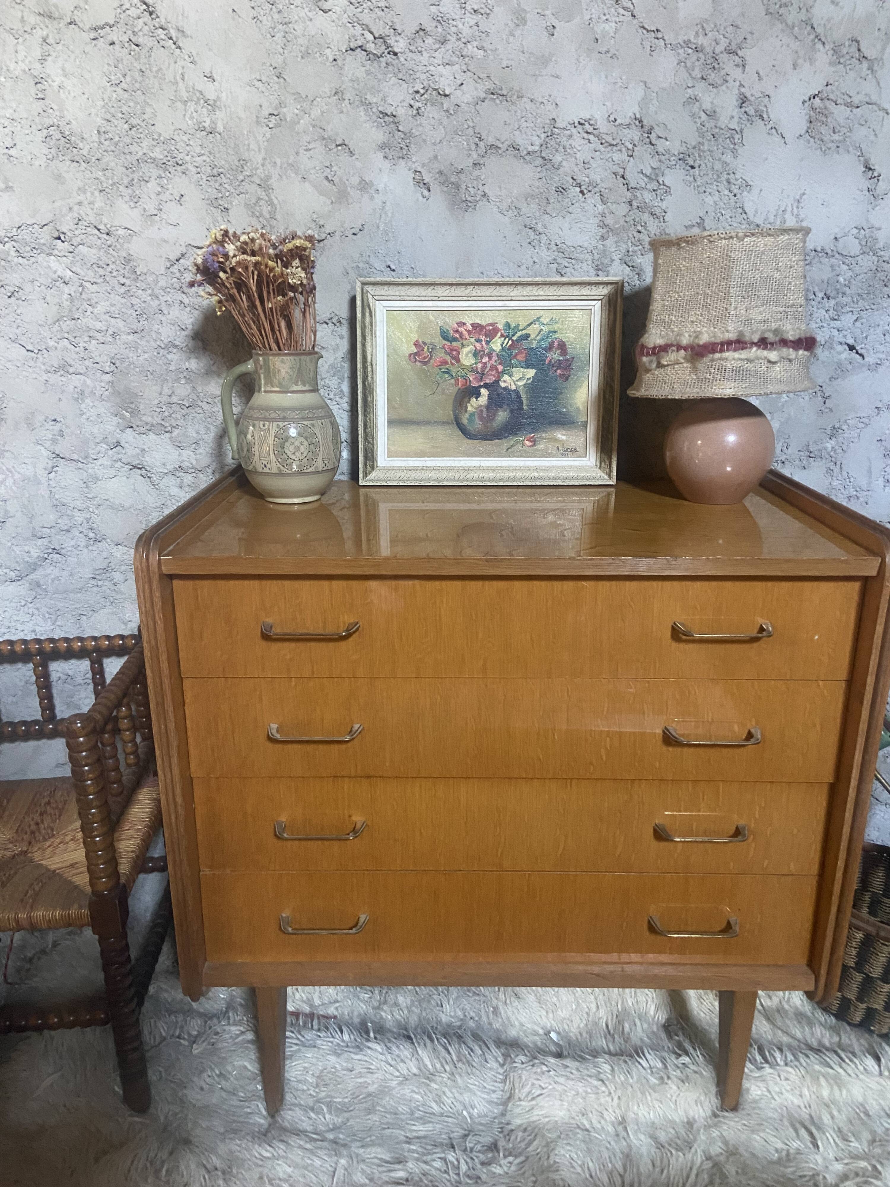 1950s oak chest of drawers