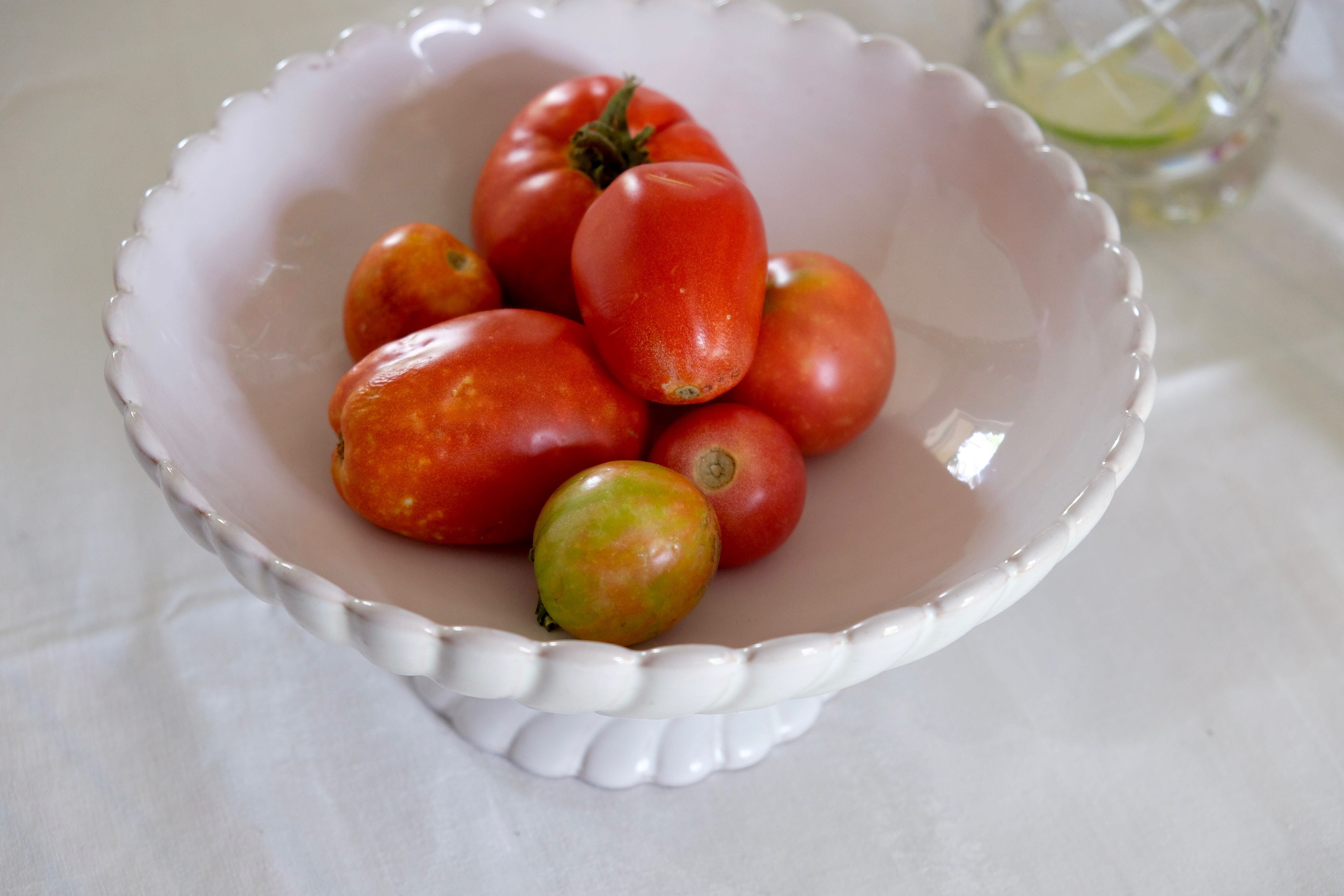 Old white sted fruit cup Lallier Moutiers