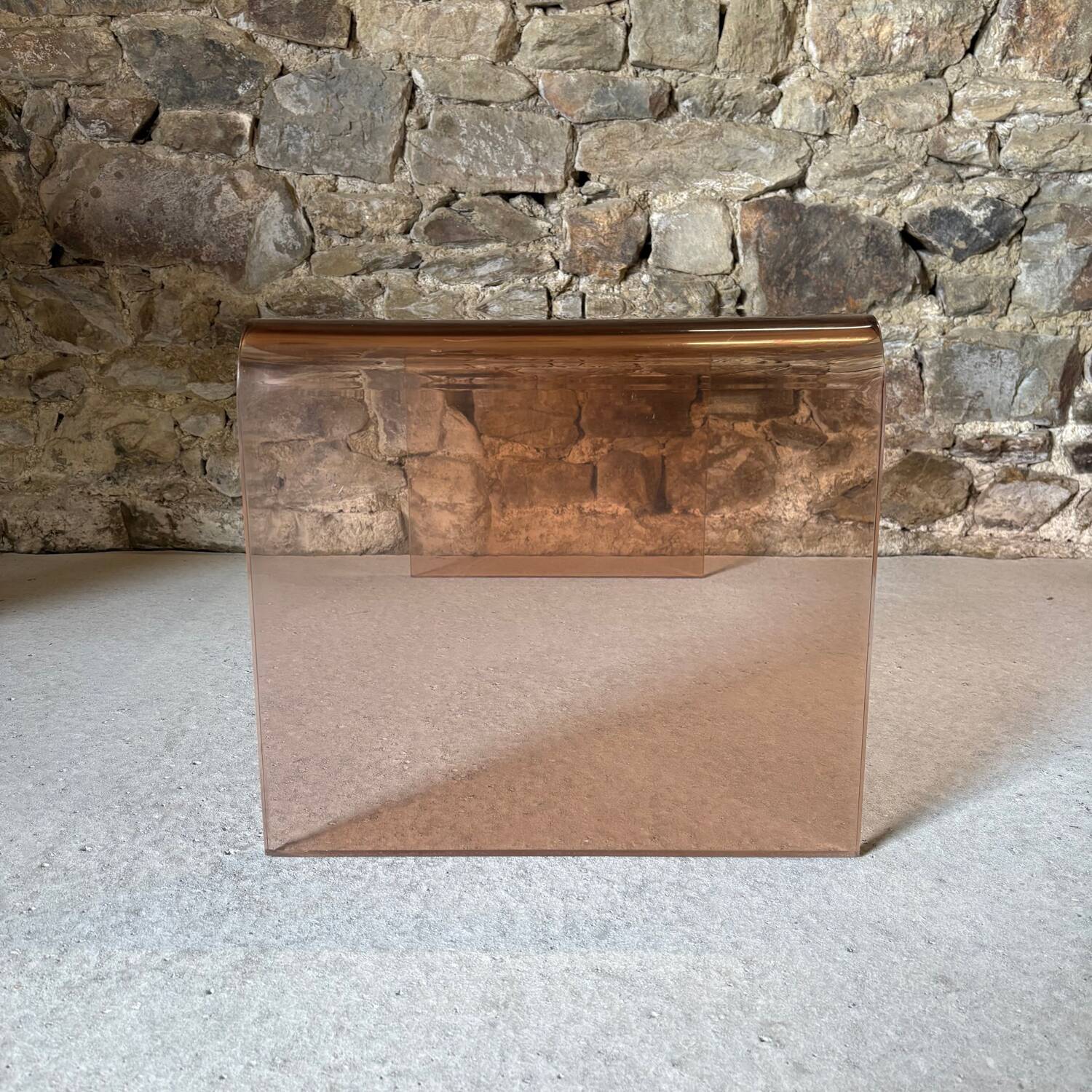 Smoked Plexiglas coffee table, 1970