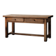 Antique work table/console in solid oak, Auvergne, circa 1900