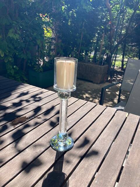Crystal tealight candle holder