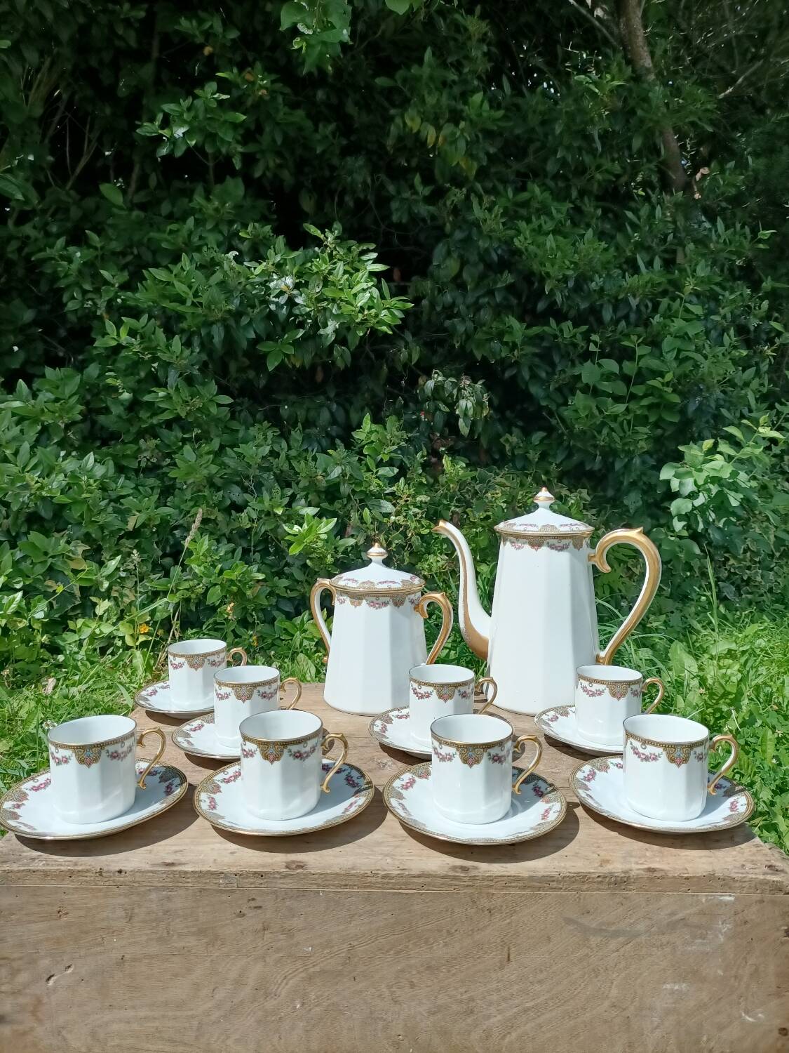 Limoges porcelain tea service - Walbecque Dewitte Armentières