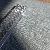 Knife holder chiseled glass