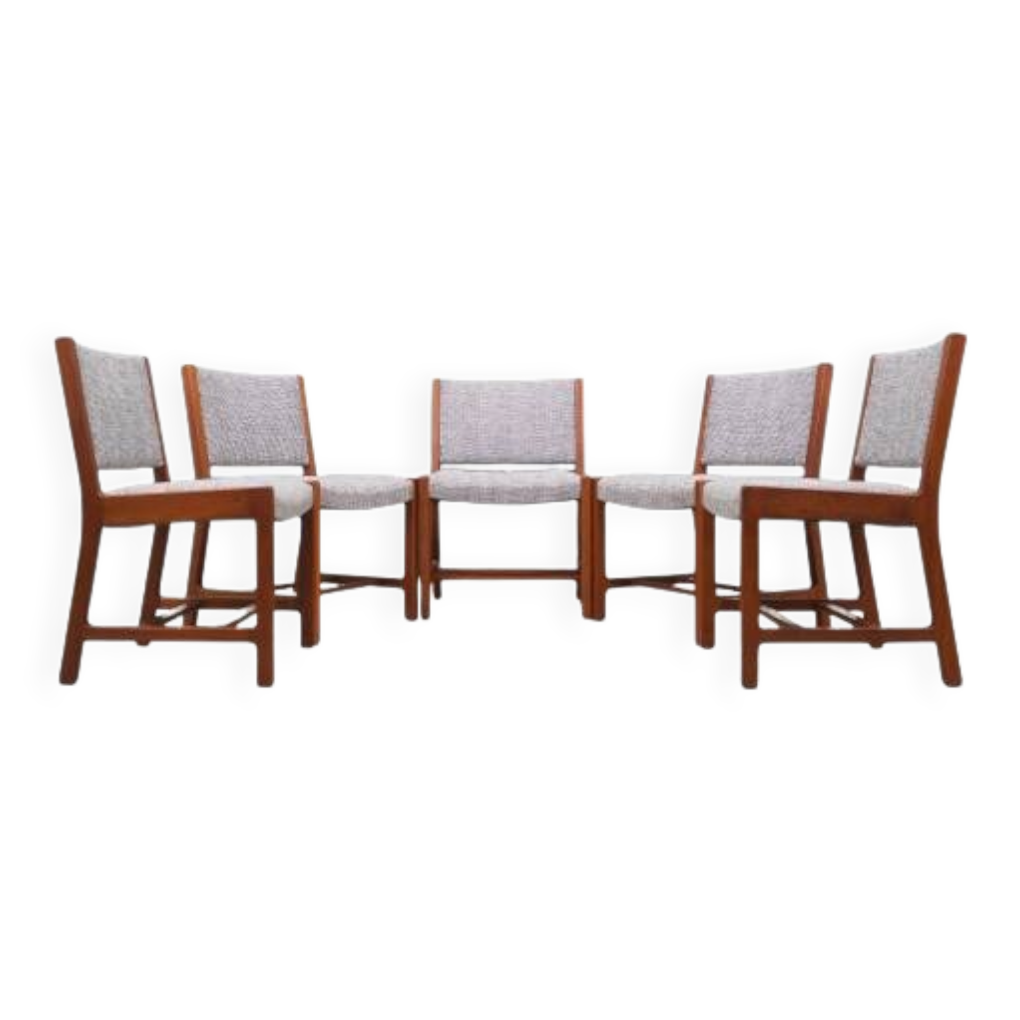 Set of five teak chairs, Danish design, 1970s, production: Denmark