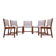 Set of five teak chairs, Danish design, 1970s, production: Denmark