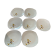 7 flat plates schirnding bavaria in white porcelain design design 1970