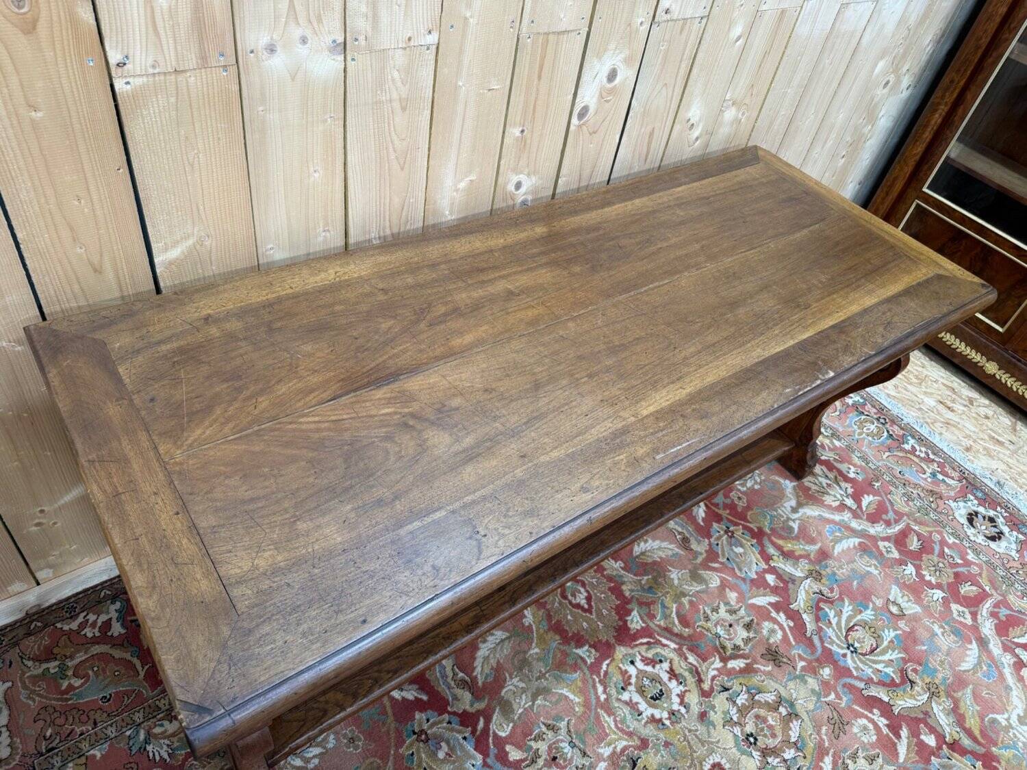 Console-table de milieu Néo-Renaissance – Travail lyonnais – Noyer massif