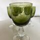 Set de 6 verres 1970 en verre bullé vert
