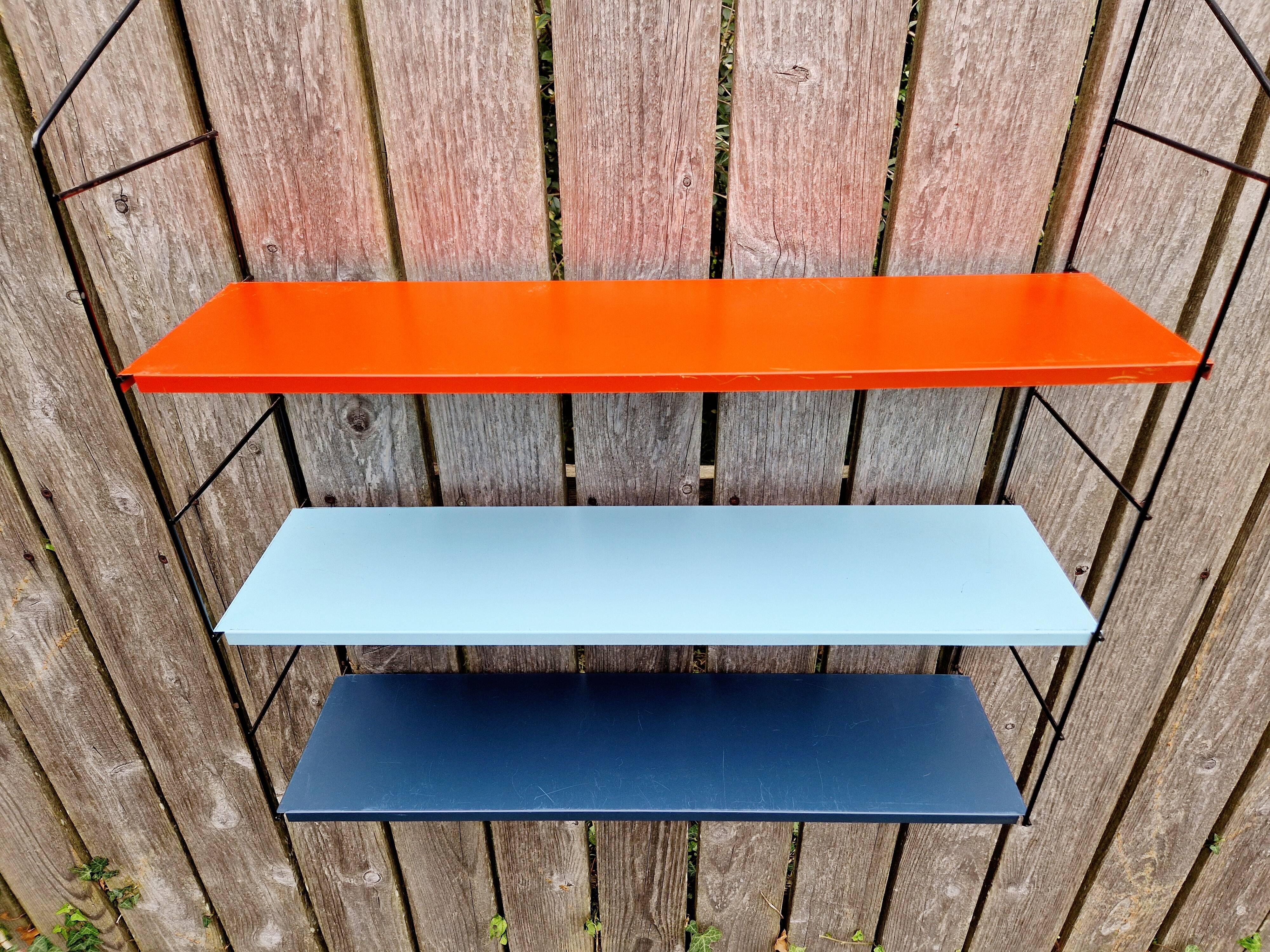 Vintage metal wall shelf, 60s