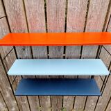Vintage metal wall shelf, 60s