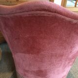Pink velvet toad chair
