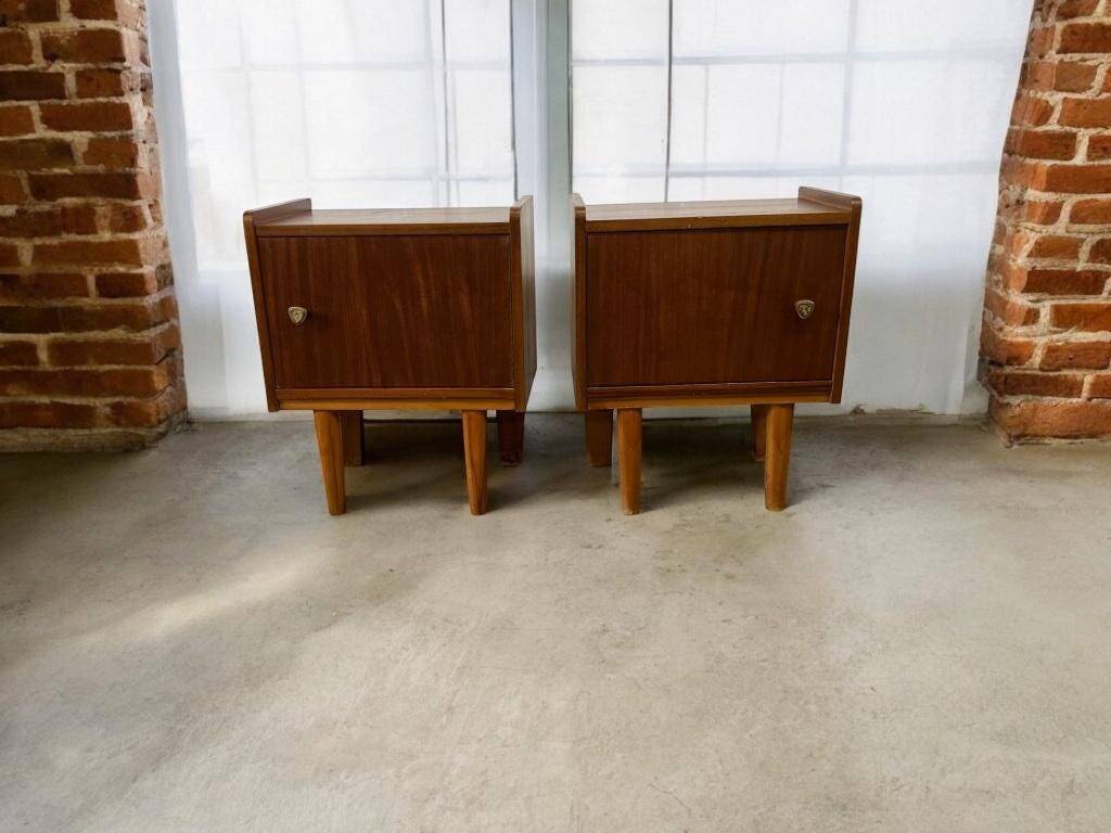 Set de 2 tables de chevet vintage / mini armoires