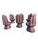 Set of 6 wooden "hands" chairs