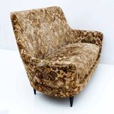 Canapé incurvé italien, années 1950