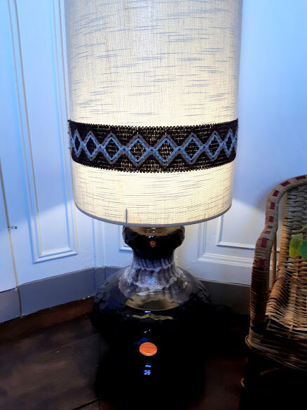 Openwork ceramic floor lamp 1970