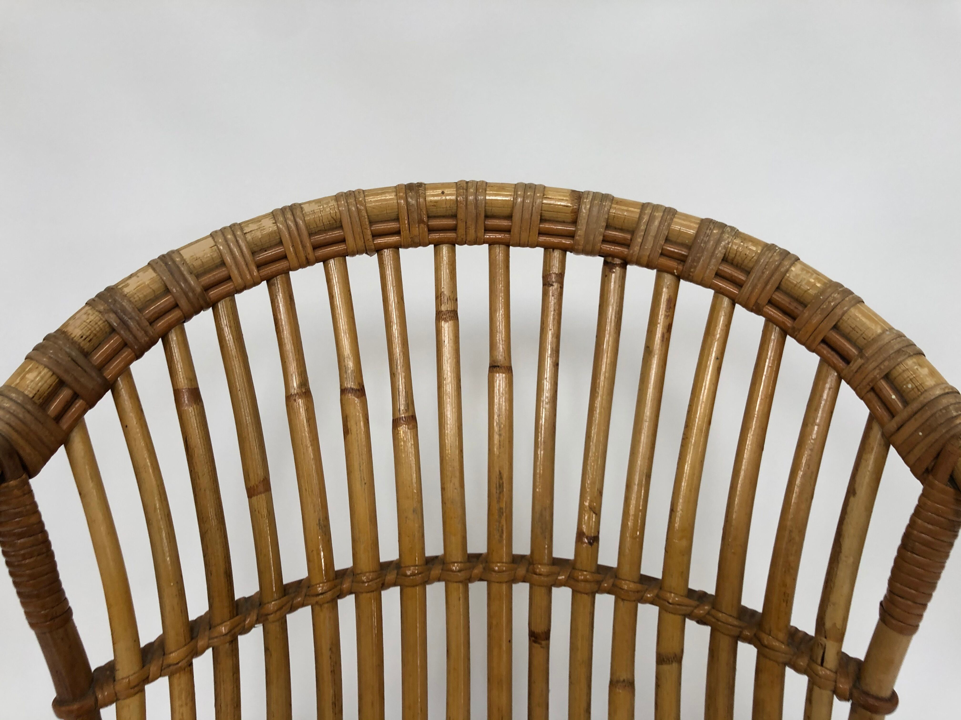 Rohe Noordwolde rattan chair, 1960, Netherlands