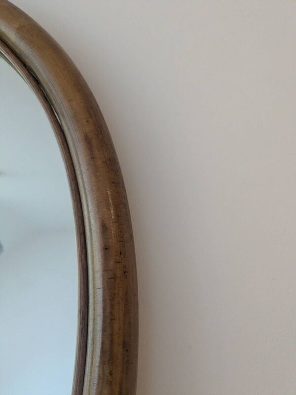 Miroir en rotin vintage