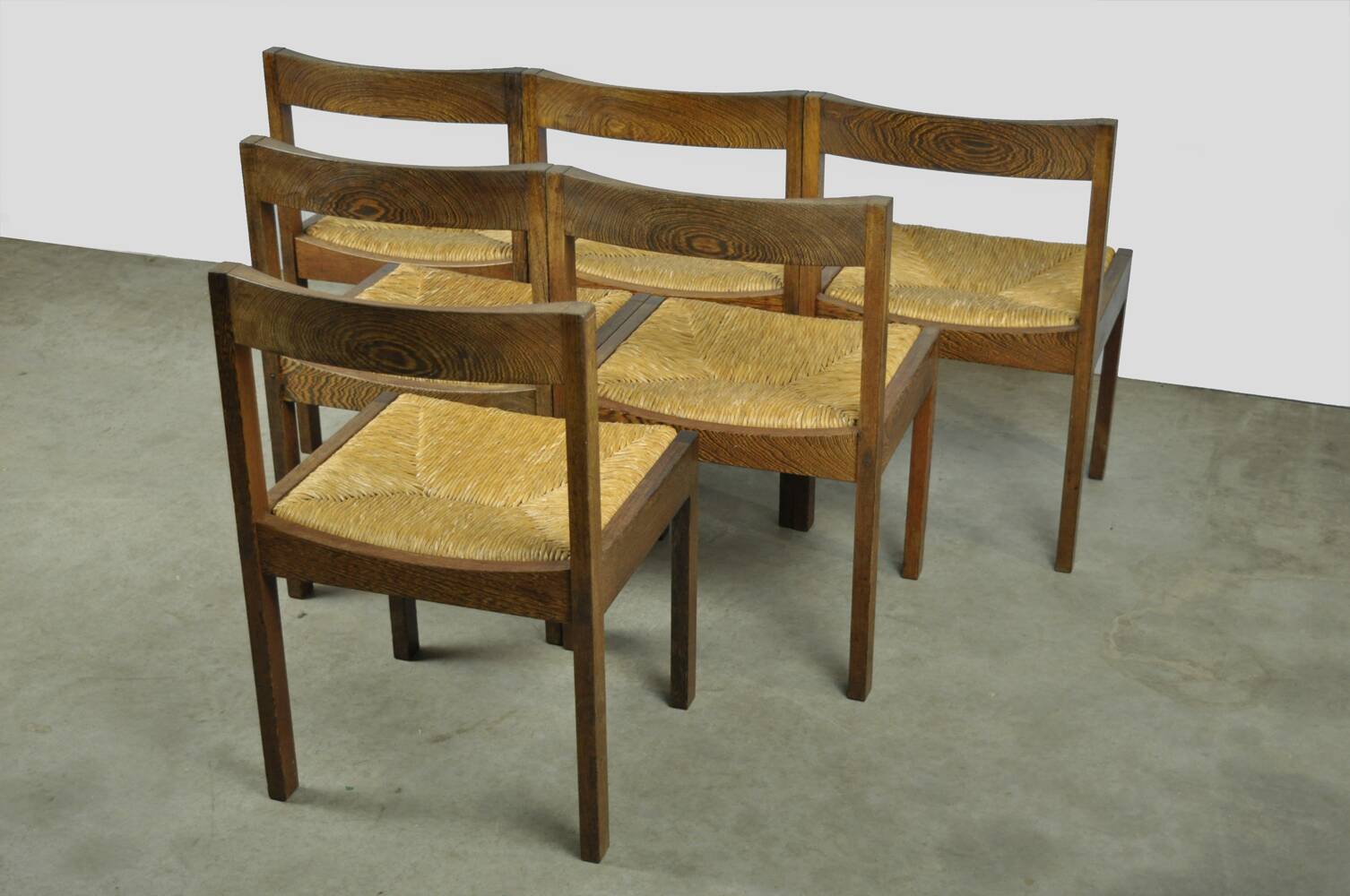 Vintage WENGE dining chairs in modern minimalist style, 1960s