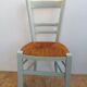 Suite de 4 chaises en bois et paille