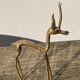 1970s gilded brass antelope