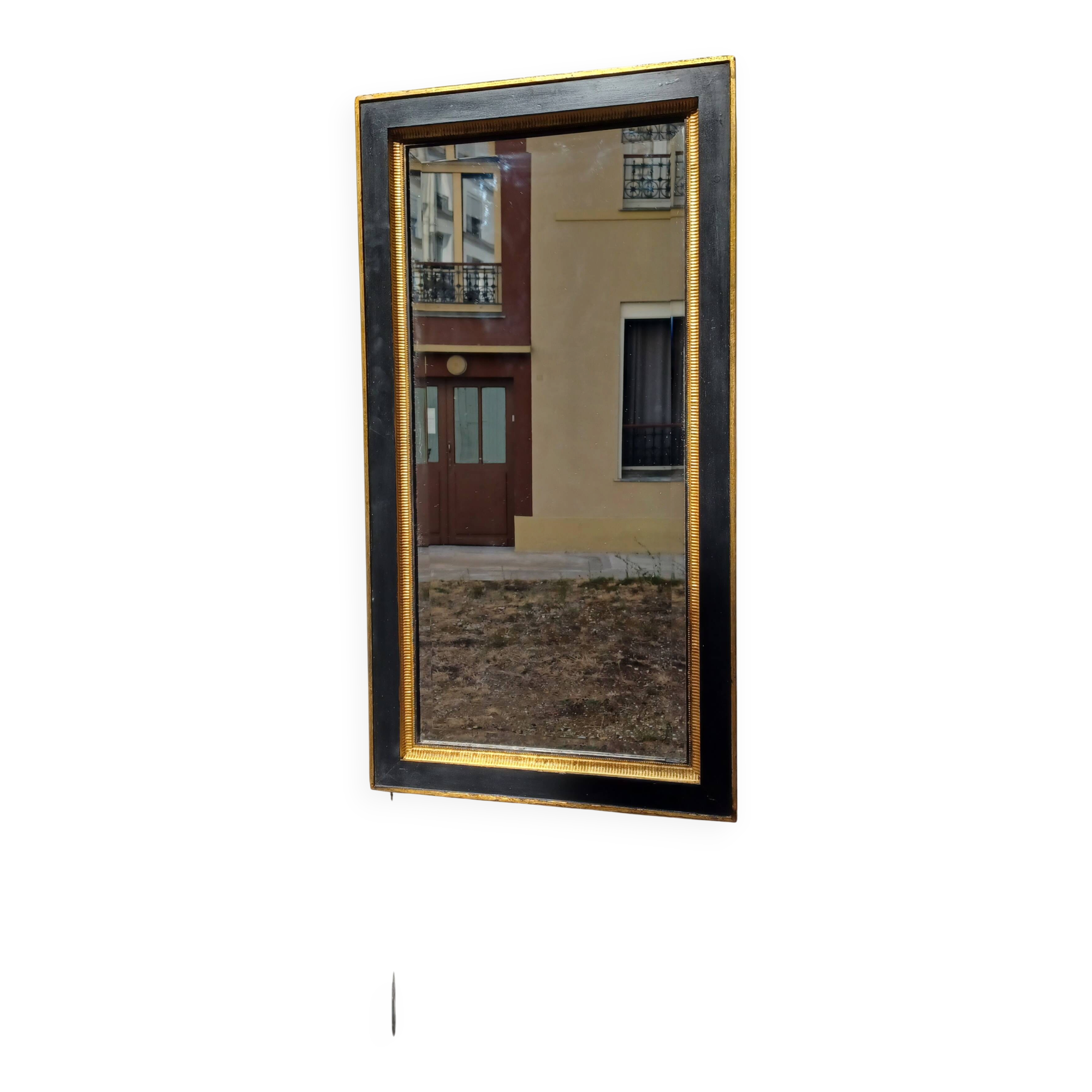 Black and gold art deco style mirror