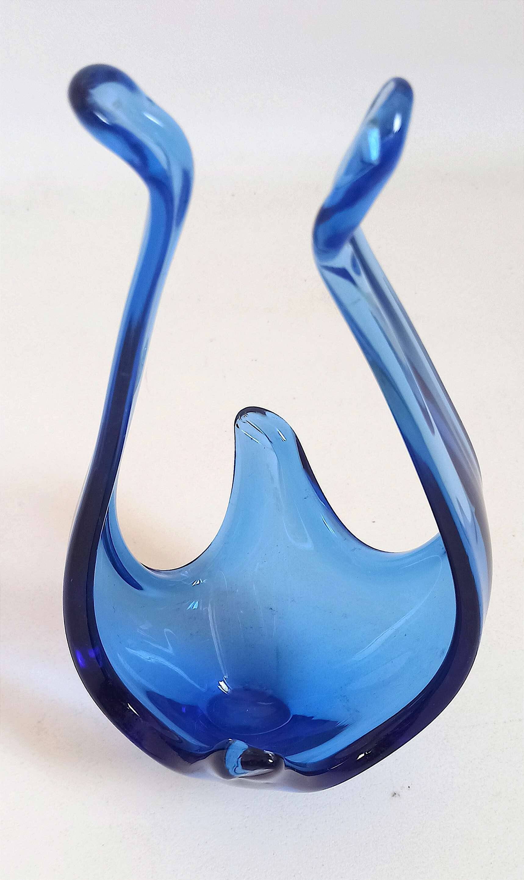 Viartec basket blue Colbat 70s Height 29.4 cm