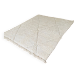 Berber carpet Beni Ouarain plain cream patterns in relief 196x172