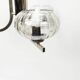 Lustre See Delmas 3 branches noir et doré verre transparent 1960