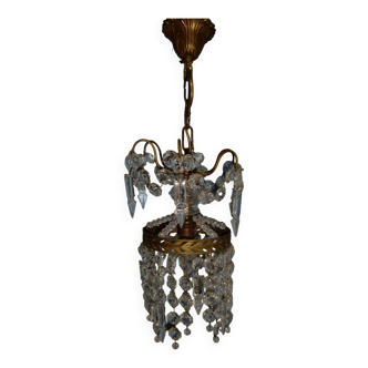 Small “River of Diamonds” chandelier in white crystal