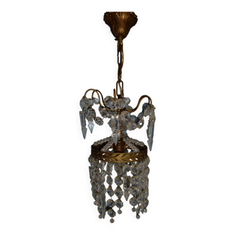 Small "River of Diamonds" chandelier in white crystal