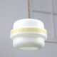 Mid-century Glass & Brass Pendant Lamp