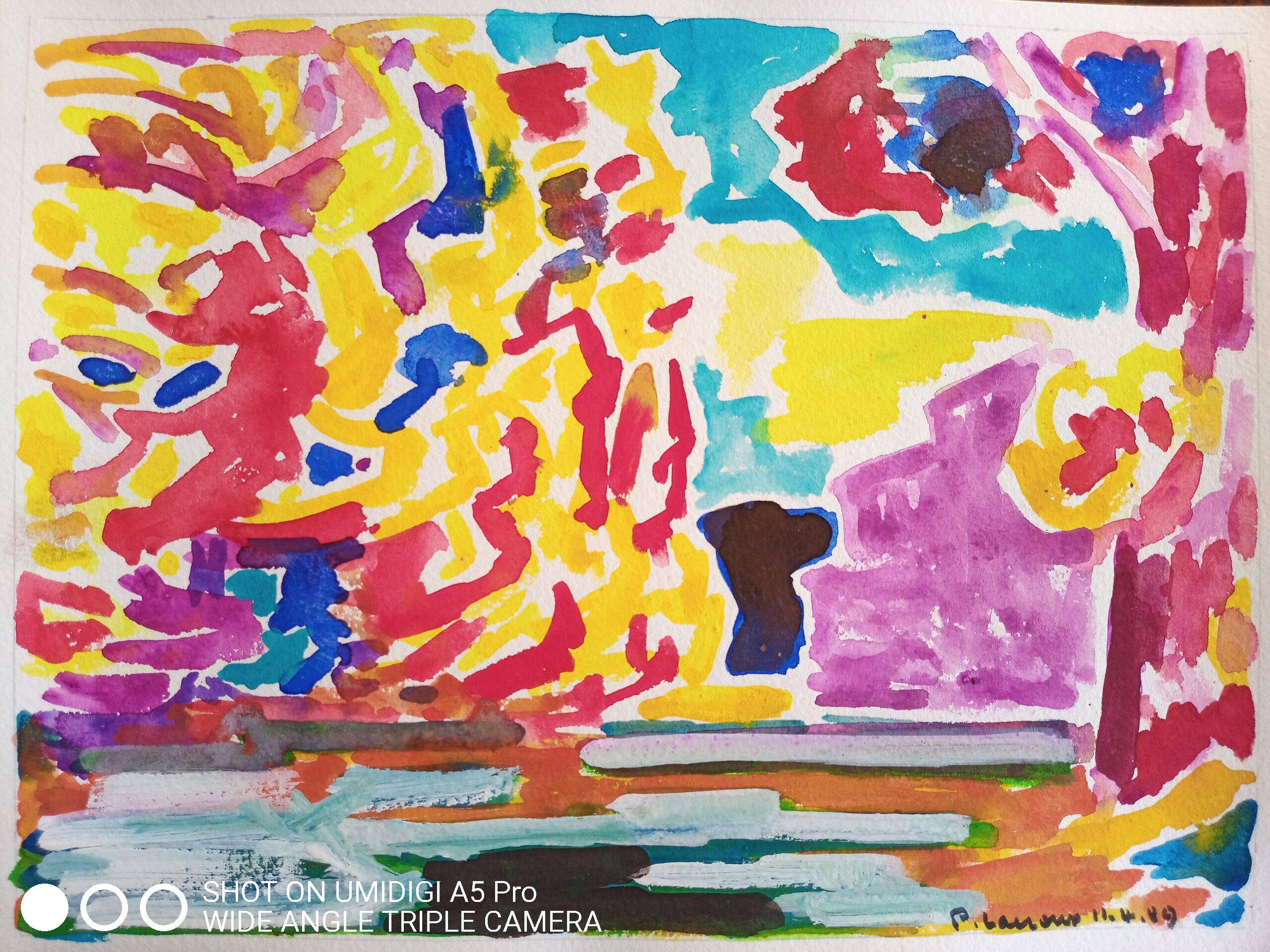 Pierre Lacroux (1909-1993) Gouache on paper 24 x 32 cm - from 1989 - (319)