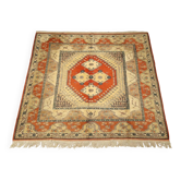 Antique Kars rug made of cotton and wool, hand-knotted, 102 x 100 in.