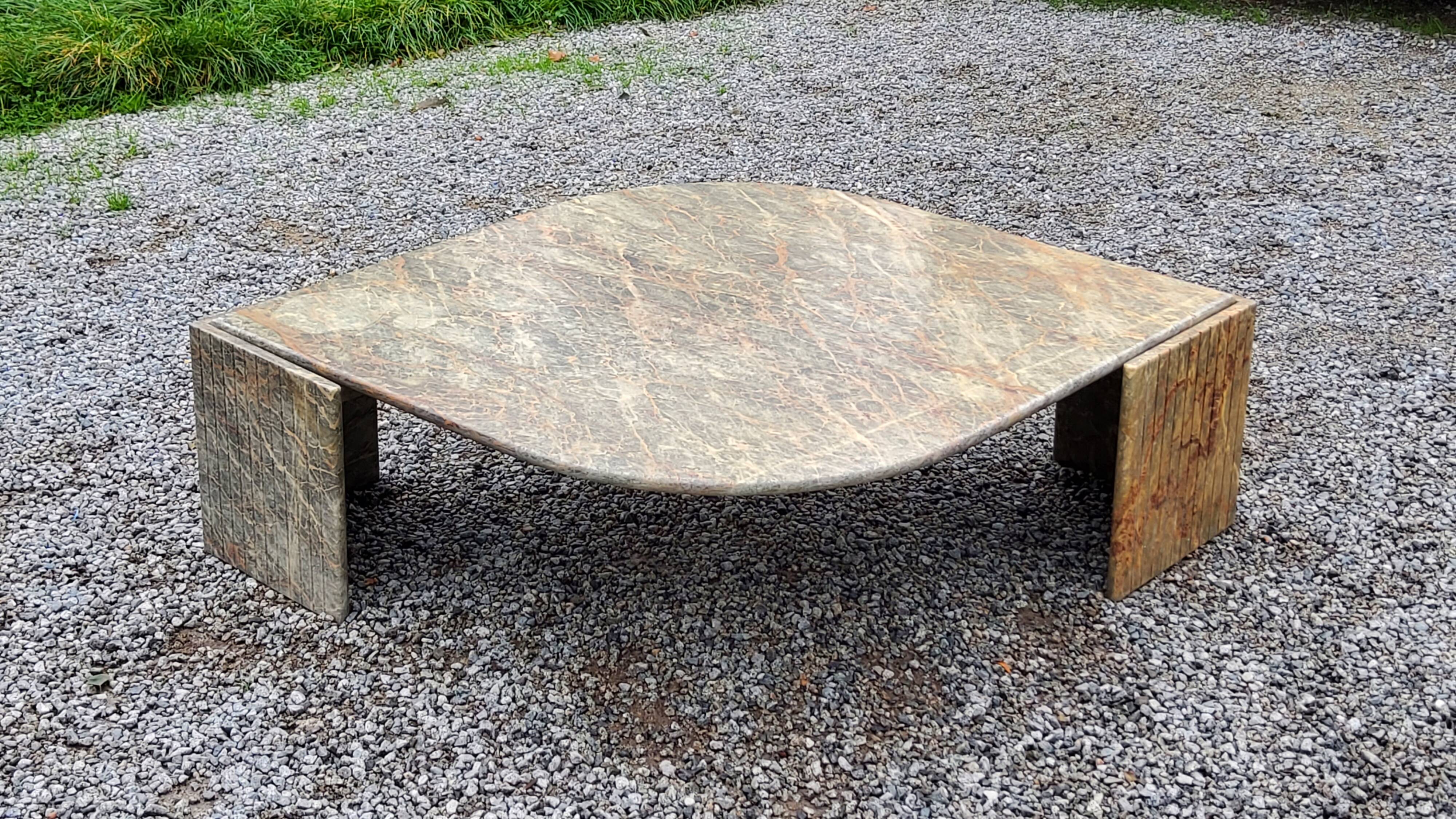 70s designer marble coffee table
