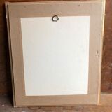Old lithography botanical plate rose hundred sheets & golden frame vintage